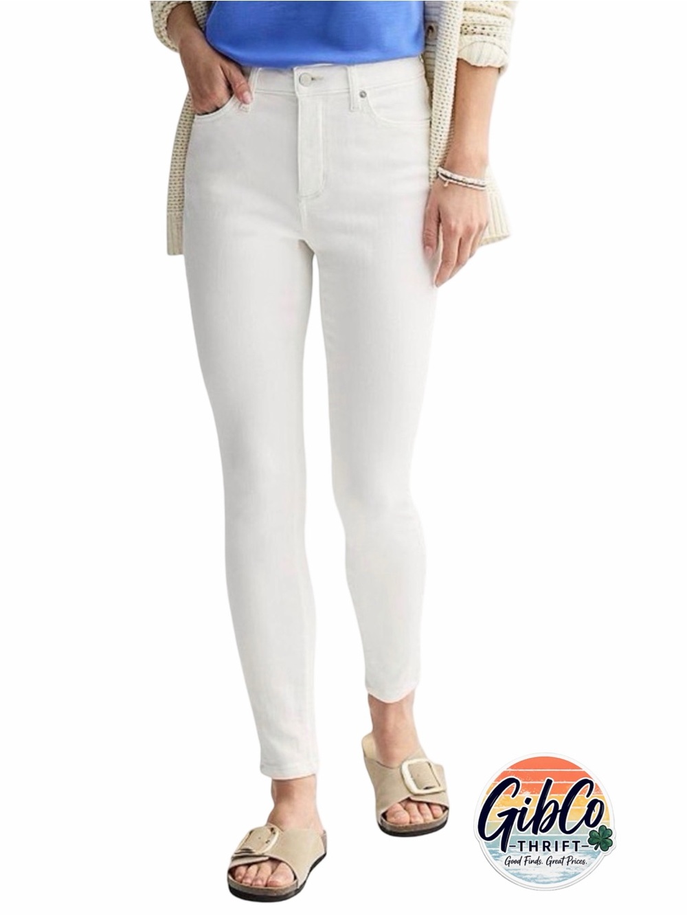 Sonoma - Size 14L - High-Rise Skinny - White Jeans